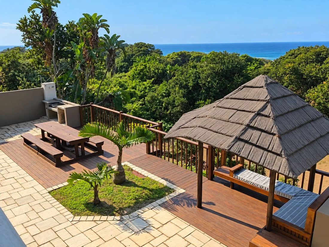 Outdoor deck overlooking the coast